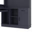 Bureau d'ordinateur en L avec bibliothèque, bureau d'angle moderne, bureau d'écriture en L, bureau d'ordinateur de coin avec rangement-1812003208