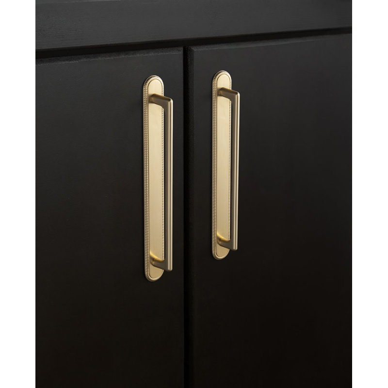 Poignée barre classique avec contre-plaque G027, 5", Bronze champagne