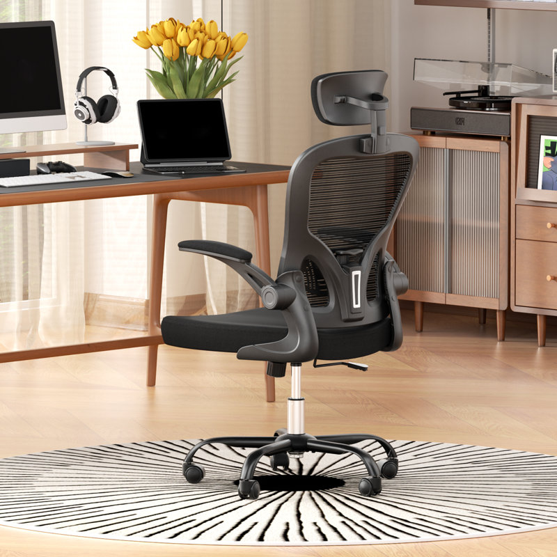 Ergonomic Office Chair, High Back Home Office Desk Chair with Wheels, Breathable Mesh Computer Chairs with 3D Armrests and Headrest, Comfortable & Easy Assembly,Black