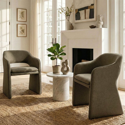 Upholstered Waterproof Fabric Accent Armchair