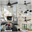 52" Solid Wood Blades Ceiling Fan With Lights Remote Control,Quiet Dc Motor 3 Blade Ceiling Fans 6 Speed Levels,Reversible Ceiling Fan, For Patio Living Room, Bedroom, Office,Indoor-857094097-857094111