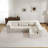 Compression Mahjong Sofa,Convertible Floor Sofa Bed,DIY Boneless Modular Sectional Sofa,No Assembly Required,Circle Fleece Fabric,Oversized 4 Seater With 3 Pillows,White-2047249843