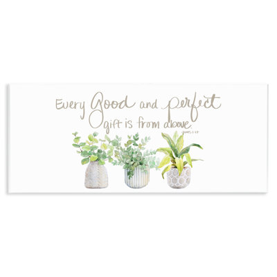 Plaque murale Every Good & Perfect Gift, design par Lanie Loreth