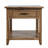 Abbeville Transitional Rustic Wood Square End Table with Storage