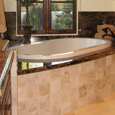 Savannah 74'' x 44'' Drop-In Soaking Acrylic Bathtub