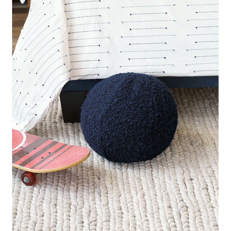 Marl Circular Pillow Cover & Insert, Charcoal