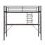 Lit mezzanine avec bureau et tablettes de rangement