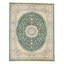 High-Quality Hand-Knotted Dark Green And Beige Area Rug