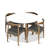 Trapani 4 - Person Solid Wood Top Four Leg Dining Set-1223479221-1223479179