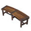 Banc de jardin semi-circulaire en bois Outsunny, siège enveloppant pour terrasse, jardin et patio, brun