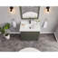 Meuble-lavabo en bois massif 36 po avec comptoir en marbre d'ingénierie 1 po, lavabo simple-398984792
