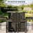 5 Piece Wicker Patio Bar Set With Glass Top Table And Shelves-429251611