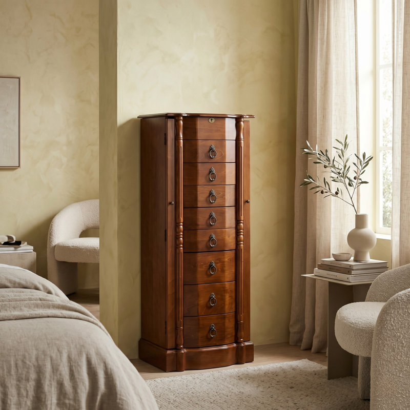 Armoire à bijoux Kennell, Noyer