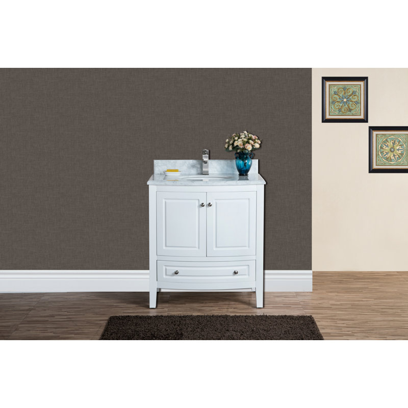 Ensemble de meuble-lavabo simple 30 po Kaminski, Blanc