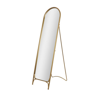 Miroir de plancher autoportant pliable en métal