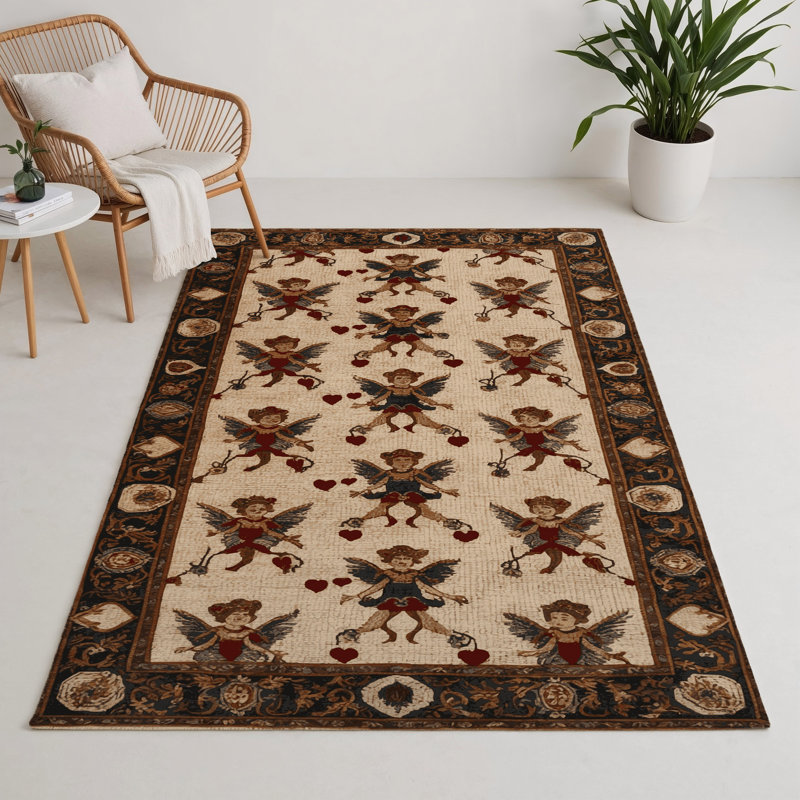 Tapis d'intérieur et d'extérieur brun français, Rectangulaire 3 pi x 5 pi