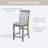 Evangaline Upholstered Counter Stool with Solid Wood Frame