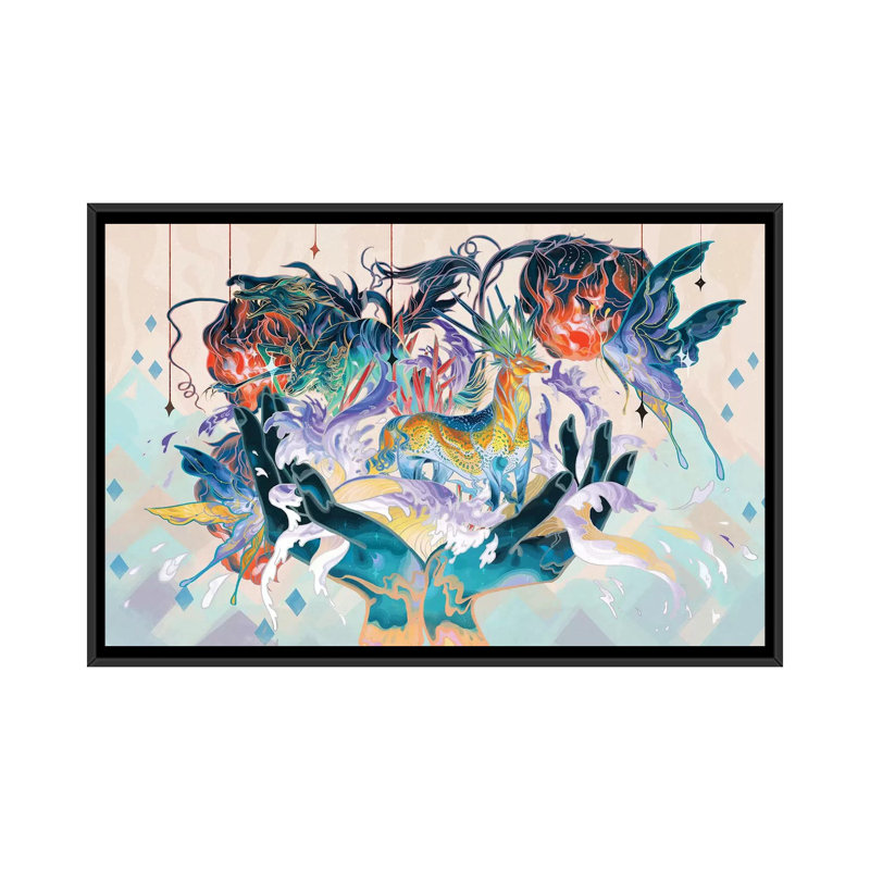 Porcelain Pillows II by Sija Hong - Painting on Canvas, 66.04 cm H x 45.72 cm W, Black Framed