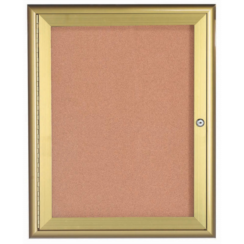 Tableau d'affichage fermé, Or, Un, H 36 po x l 30 po