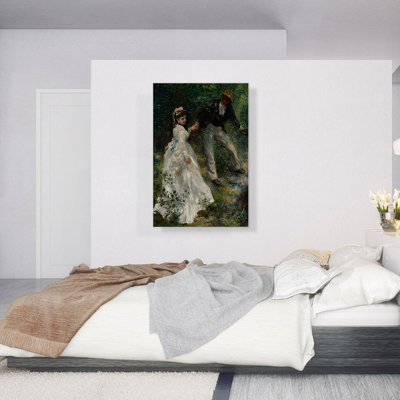«La Promenade 1870» par Pierre-Auguste Renoir, reproduction d'art sur toile tendue