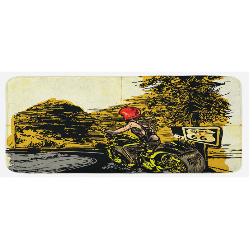 Tapis de cuisine moto