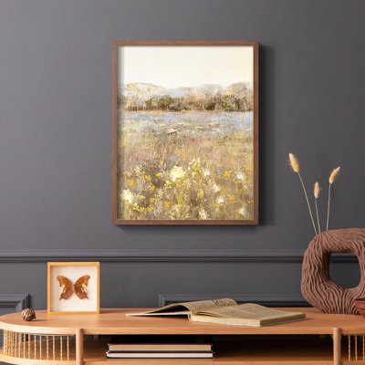 «Honey Meadow», reproduction encadrée - bois massif