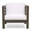Fauteuil club en bois de style Mid-Century avec housses de coussin à séchage rapide et housses de siège imperméables