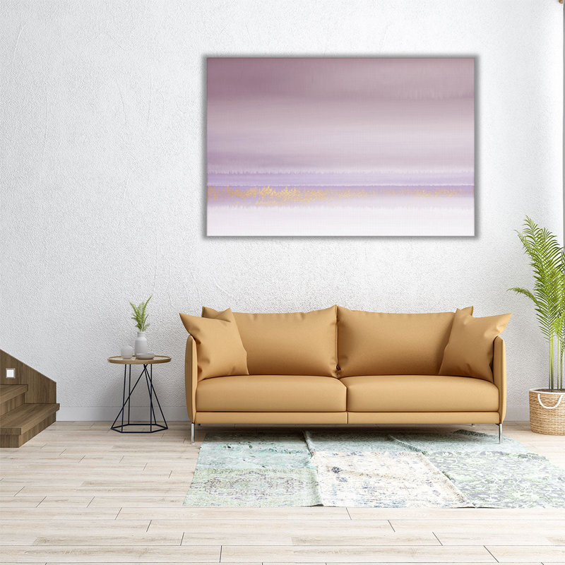 Lilas horizon 3 - reproduction d'art sur toile, H 12 po x l 18 po