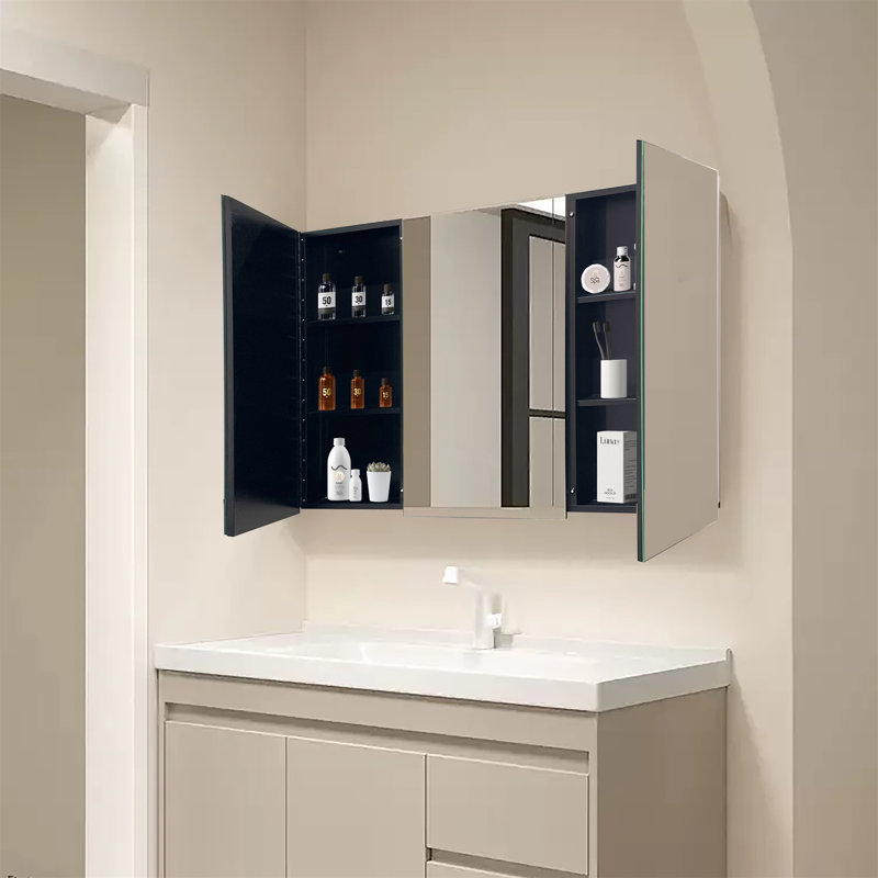 Miroir d'armoire à pharmacie mural l 39 po H 28 po Mealla