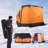 Pop Up Ice Fishing Tent 8-10 Person 162 x 91 x 91 in Insulated Shelter, for Winter Fishing, 115 sq ft Area, 600D 4-Layer Fabric, Portable Hub-Style Shanty Cube with Anchors, Ropes, Carrying Bag
