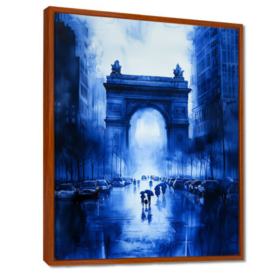 Paris Arc De Triomphe In The Rain - City Paris Canvas Print