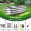 1 Pack 4*2*1Ft Raised Garden Bed Kits, Outdoor Oval Metal Galvanized Ground Planter Garden Boxes For Planting Plants Vegetables-493246891