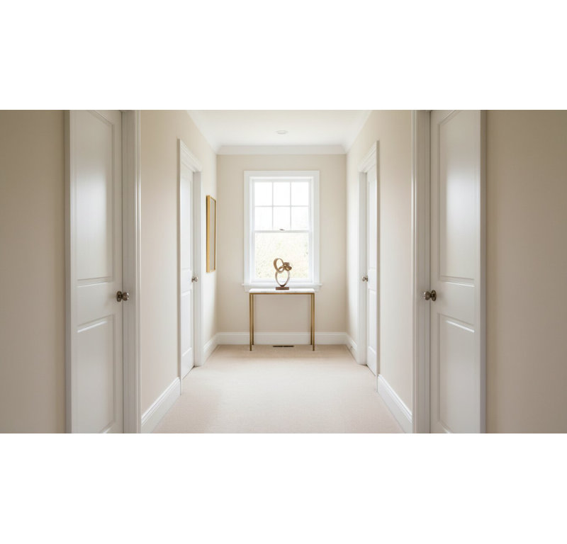 White Primed 2-Raised Panel Square Top Solid Core, 30" x 80"