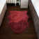 Haghni Handmade Sheepskin Red Area Rug