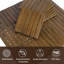 Carreau de terrasse en bois brun clair 12 "x 12"
