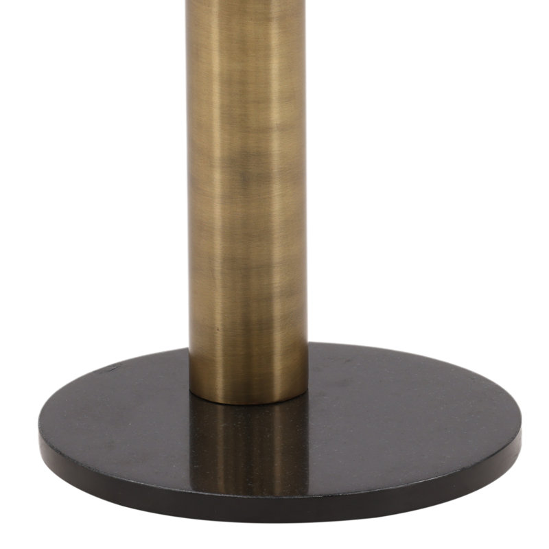 Yara End Table Black, 25" H x 19.75" W x 19.75" D, Cast Aluminum