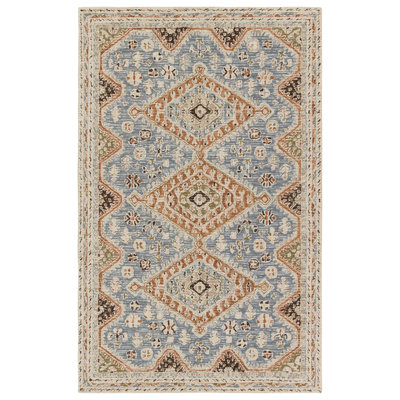 Murphie Handmade Medallion Blue/Brown Area Rug
