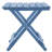Blue Portable Solid Wood Patio Folding Table - For Backyard, Balcony Outdoor Wood, Portable,