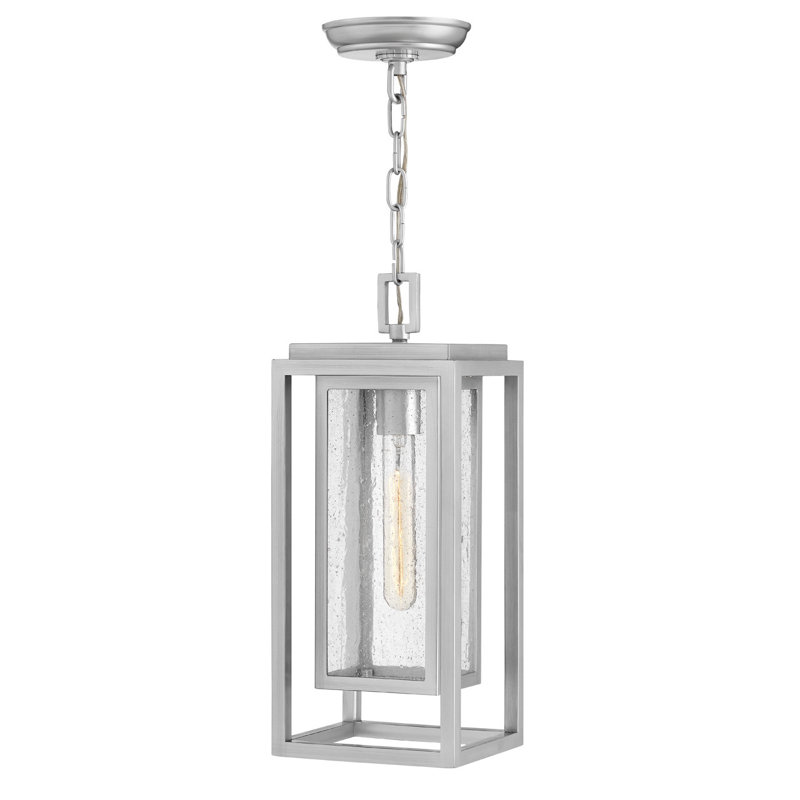 Medium Hanging Lantern, Satin Nickel
