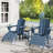 Dalson 5-Piece Plastic Adirondack Chair with Side Table and Ottomans-95981044