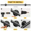 1M Wall Mounted Handrail Safety Hand Rail Non-Slip Steel Pipehandrail Indoor Outdoor Industrial Pipe Towel Rail Wrought Iron Wall Balustrade Handrail Banister Stair Railing