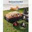 Remorque utilitaire et VTT 750 lb - Chariot à benne de jardin en acier de 15 pieds cubes, côtés amovibles-129000264