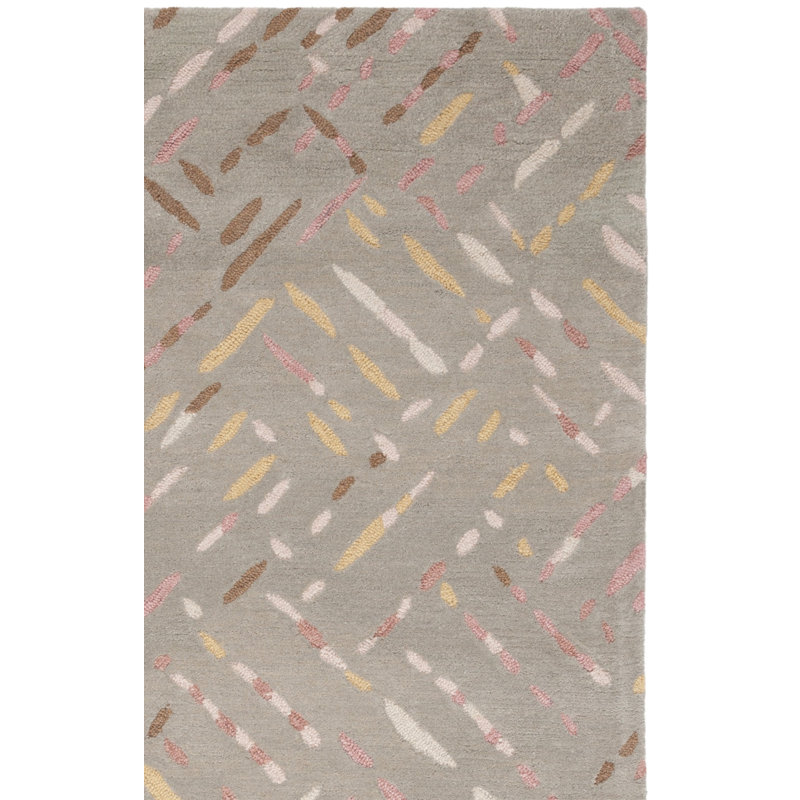 Kadraya Hand Tufted Wool And Cotton With Latex Abstract Rug, Rectangle 8' x 10'