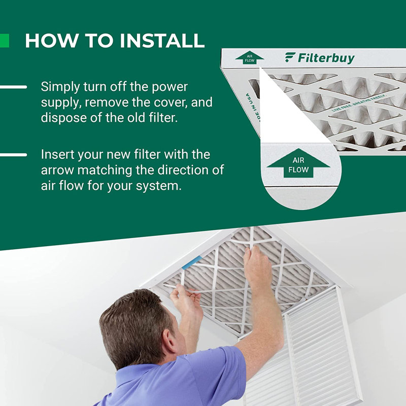 Filterbuy 29x30x2 MERV 8 Pleated HVAC Air Filters (2-Pack)