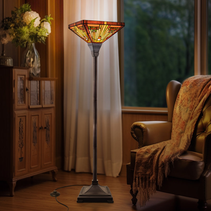 Anuar 70 " Traditional Floor Lamp, Amber