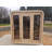 Smartmak® 8 Person Outdoor Wood Steam Sauna Room, Traditional Hemlock Wooden Saunas Spa, ETL-Certified Heater, Rocks, Light, Headrest, Backrest, 195℉