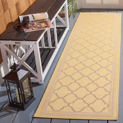 Almida Geometric Beige Indoor / Outdoor Area Rug