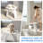 KAKUSIGA 14 inch freestanding solid surface arched bathroom stool