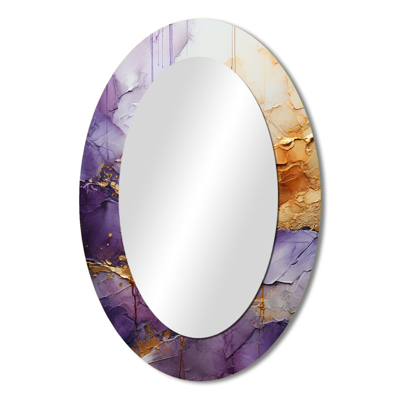 Miroir mural oval doré, 36 po x 24 po