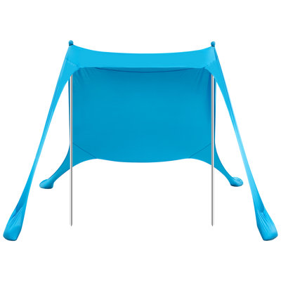 Beach Tent Sun Shelter, UPF50+ Sun Protection, 6.6 ft Tall, 7.5x7.5 ft, Easy Pop Up Beach Canopy with Sandbags, Stability Poles, Sand Shovels, Portable Shade for Family Outings, Camping, Fishing